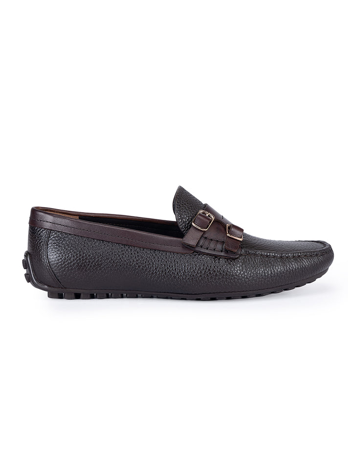 Coffee Monk Strap Style Moccasins