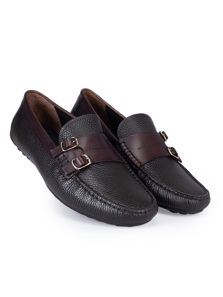 Coffee Monk Strap Style Moccasins