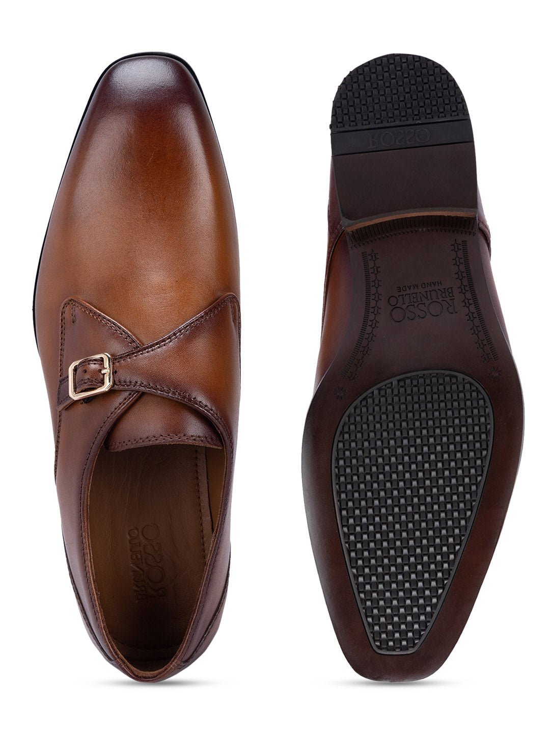 Tan Leather Monk Straps