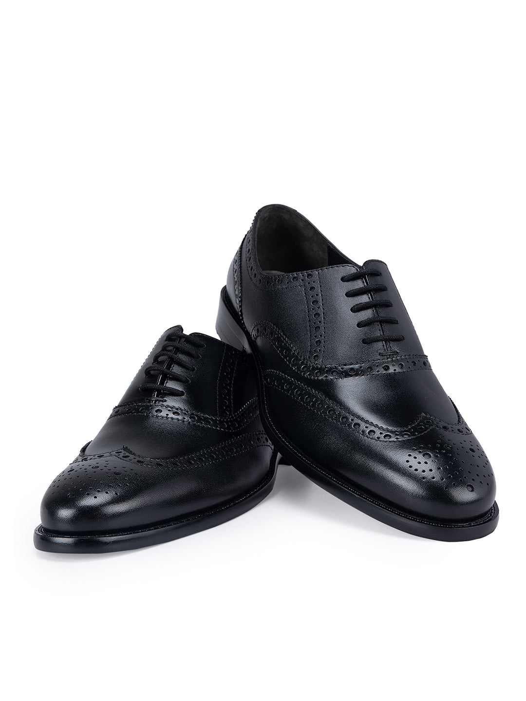 Black Brogue Leather Lace Ups