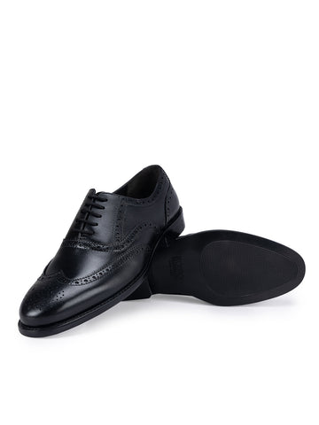 Black Brogue Leather Lace Ups