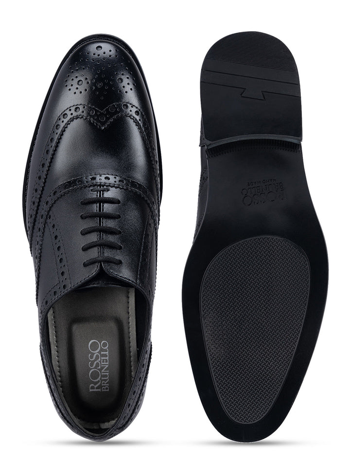 Black Brogue Leather Lace Ups