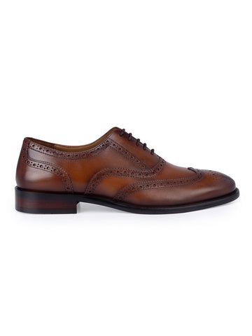 Tan Brogue Leather Lace Ups