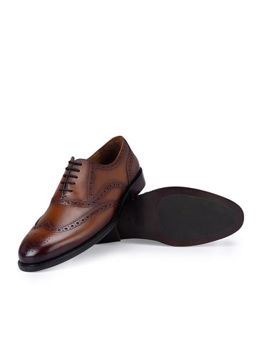 Tan Brogue Leather Lace Ups