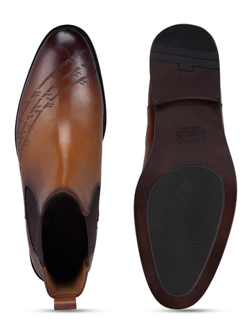Tan Signato Leather Boots