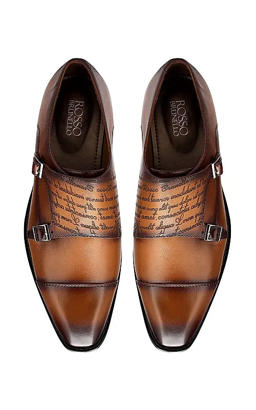 Tan Signato Monk Straps