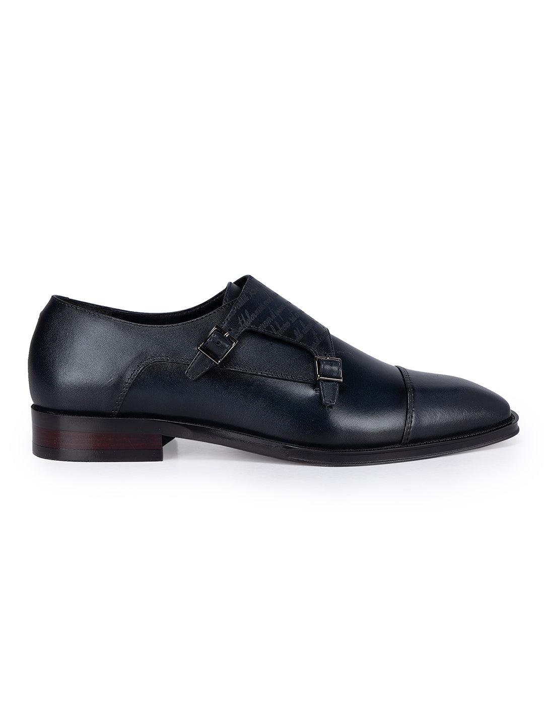 Navy Signato Monk Straps