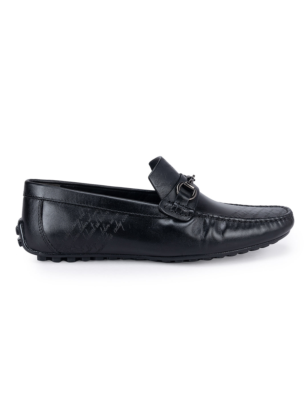 Black Signato Leather Moccasins