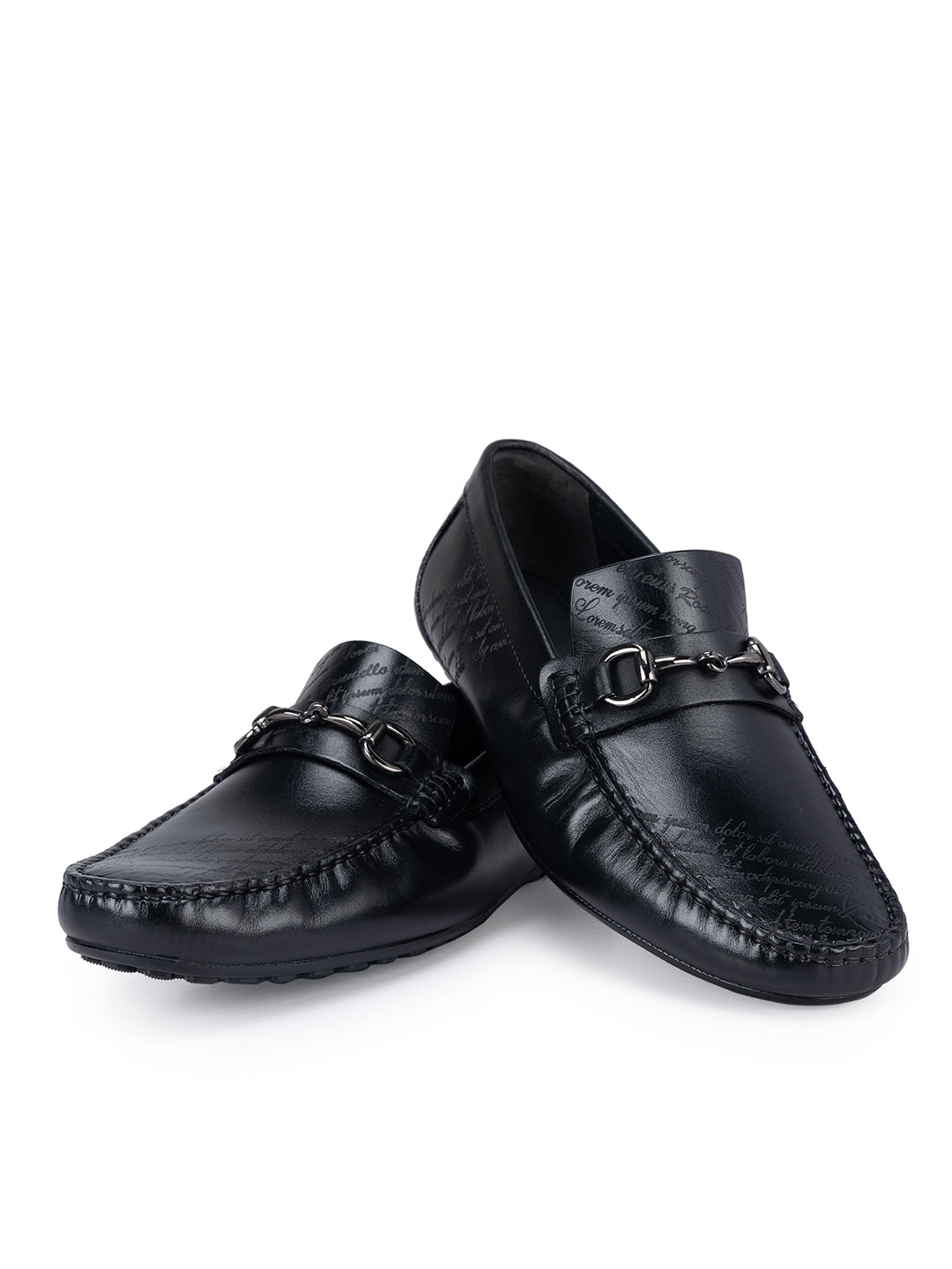 Black Signato Leather Moccasins