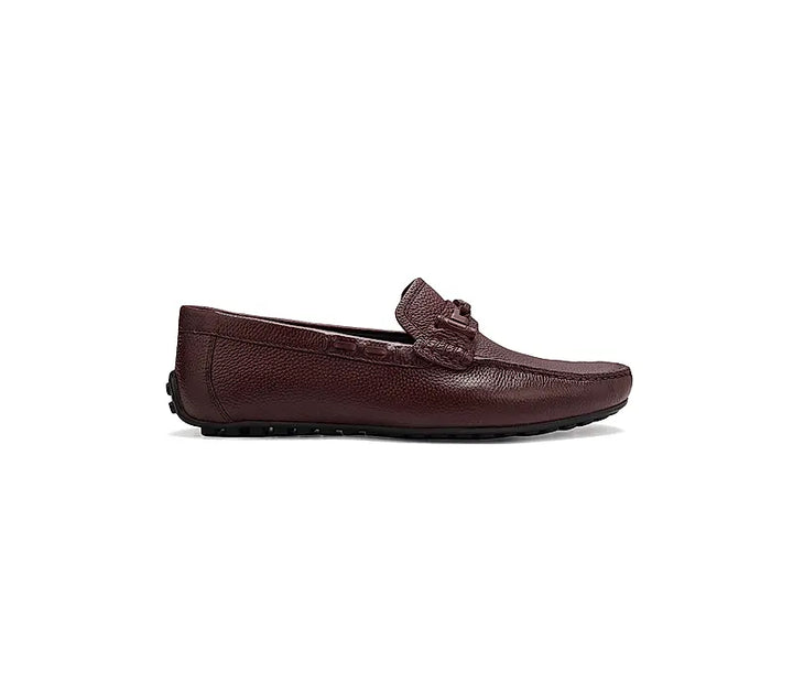 Burgundy Embellished Moccasins