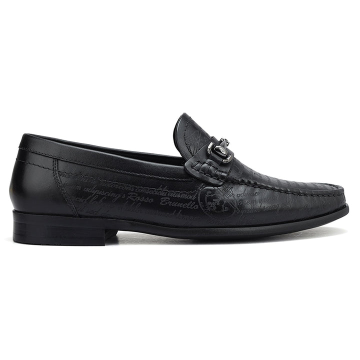 Black Signato Leather Loafers