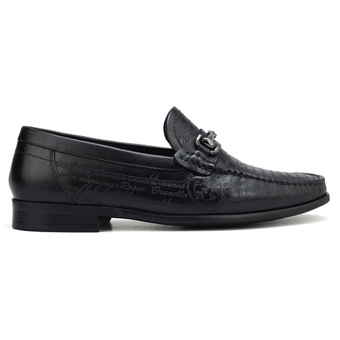 Black Signato Leather Loafers