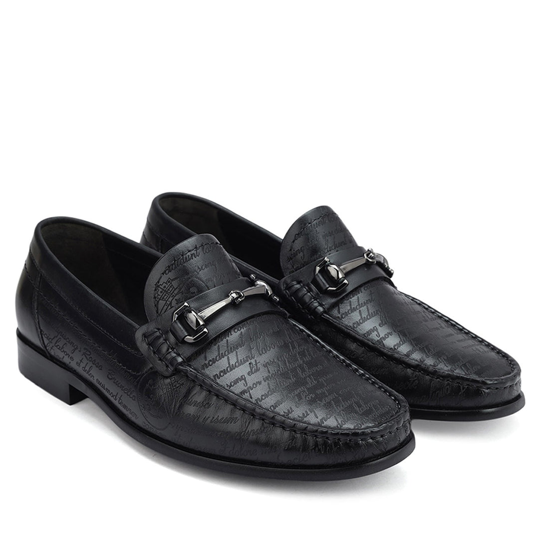 Black Signato Leather Loafers