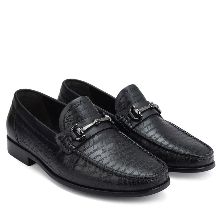 Black Signato Leather Loafers