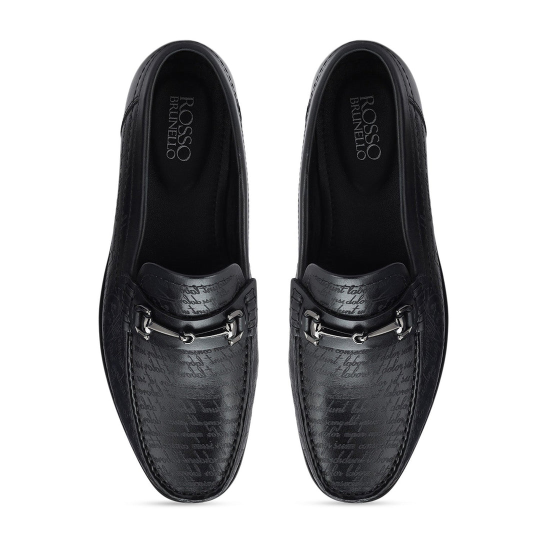 Black Signato Leather Loafers