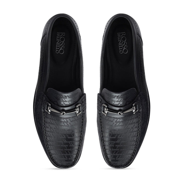 Black Signato Leather Loafers