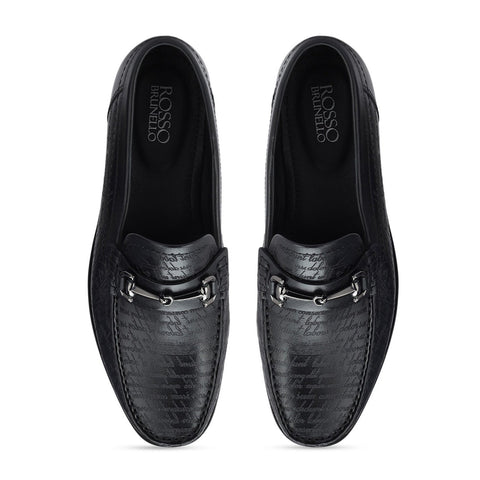 Black Signato Leather Loafers