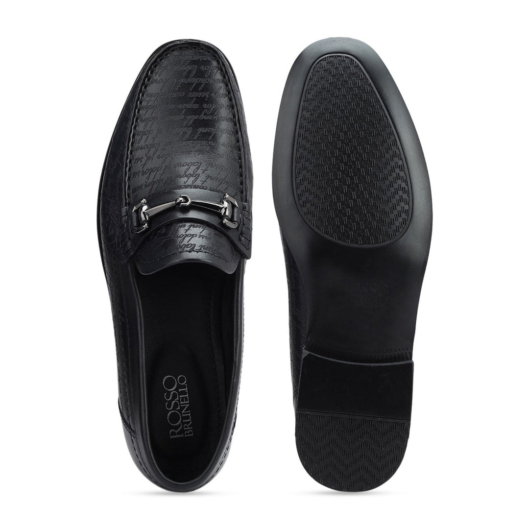 Black Signato Leather Loafers