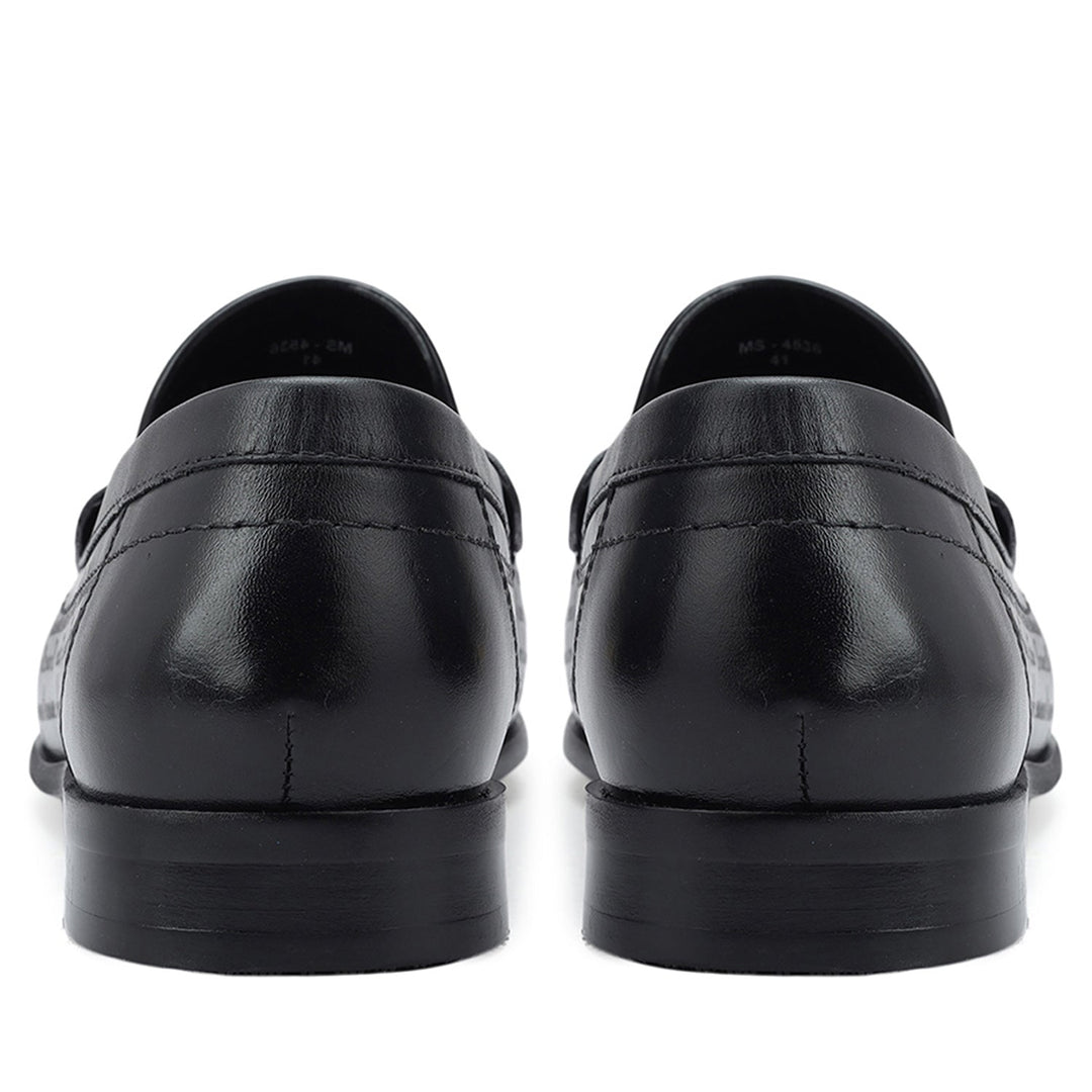 Black Signato Leather Loafers