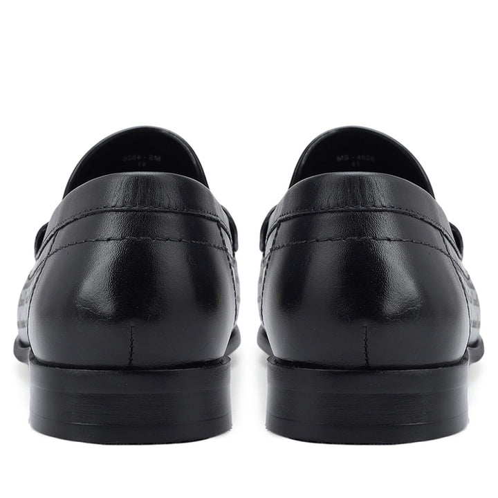 Black Signato Leather Loafers