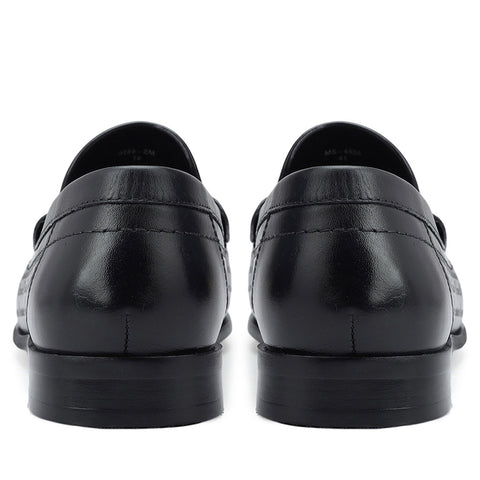 Black Signato Leather Loafers