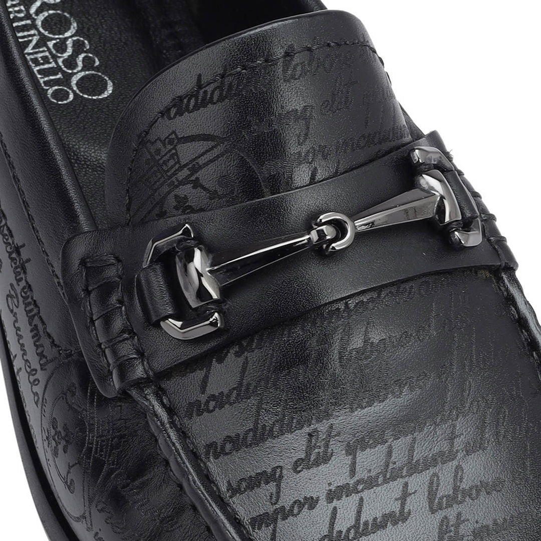 Black Signato Leather Loafers