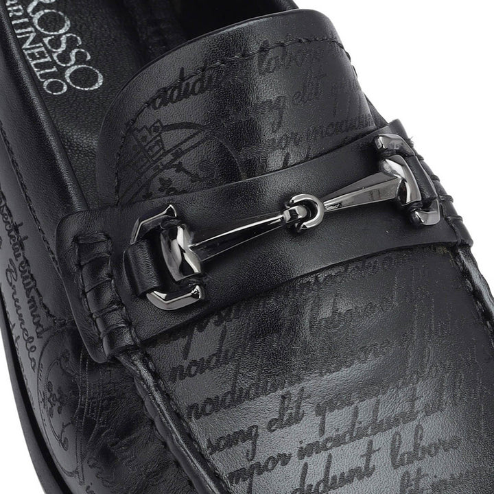 Black Signato Leather Loafers