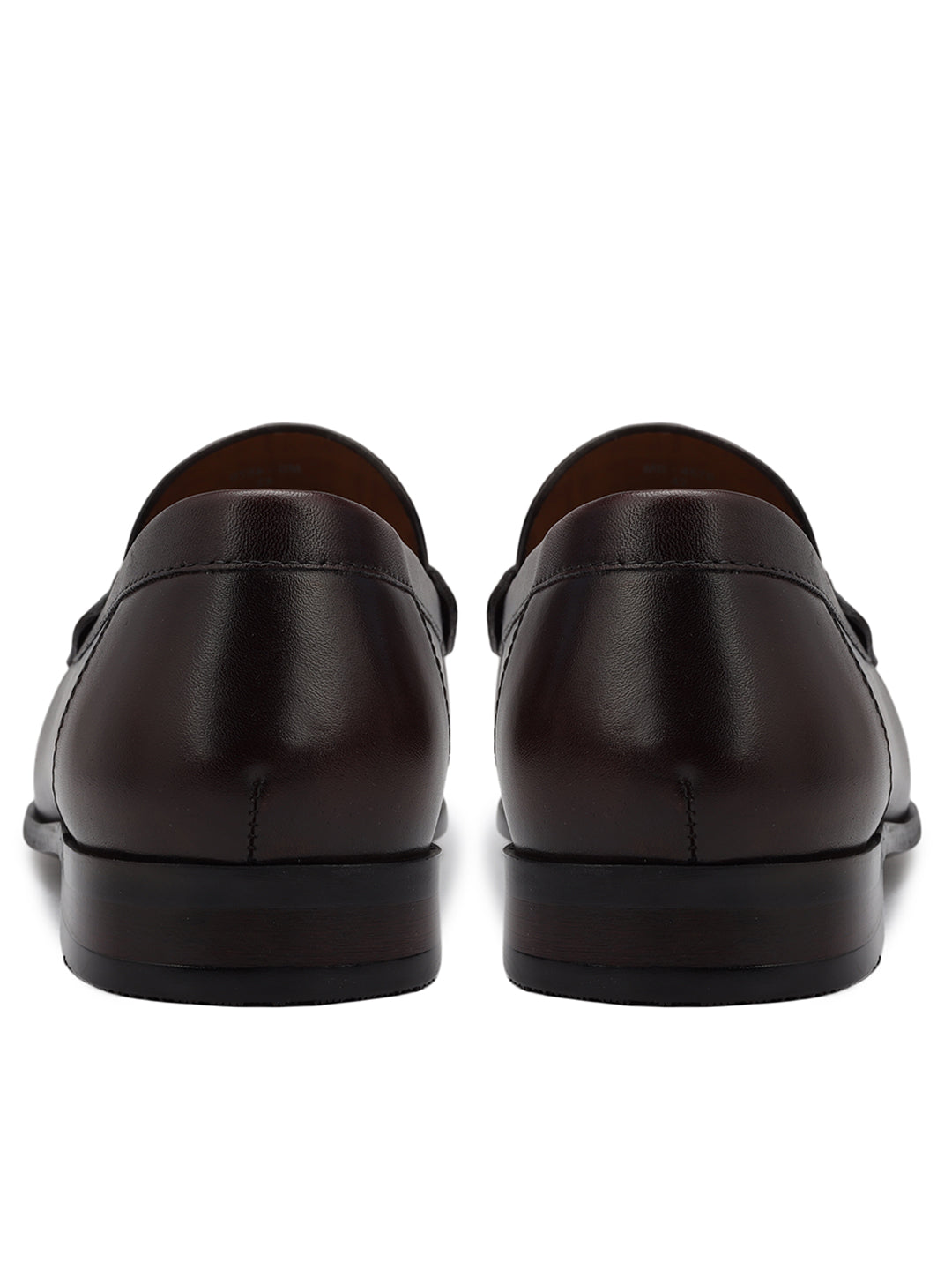 Coffee Croco Textured Loafers