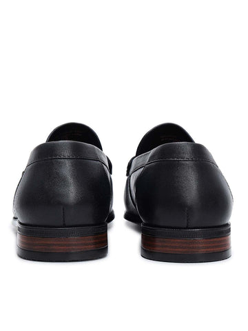 Blue Croco Textured Loafers