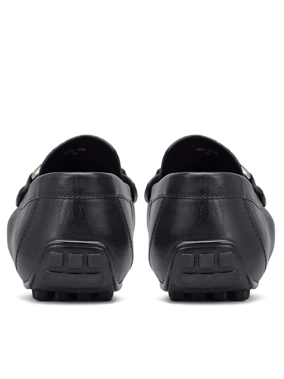 Black Croco Textured Moccasins