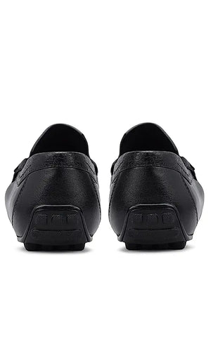 Black Moccasins With Bow Detail
