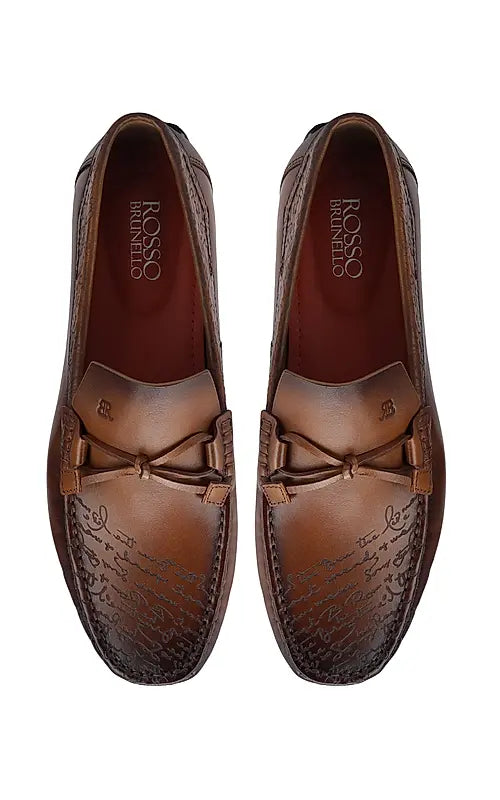 Tan Moccasins With Bow Detail