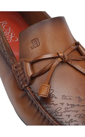 Tan Moccasins With Bow Detail
