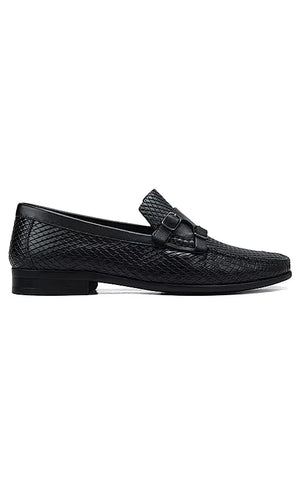 Black Monk Strap Style Moccasins