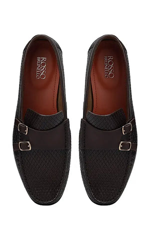 Brown Monk Strap Style Moccasins