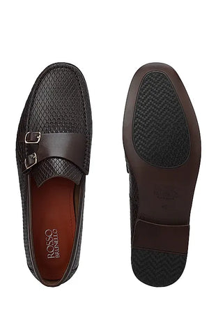 Brown Monk Strap Style Moccasins