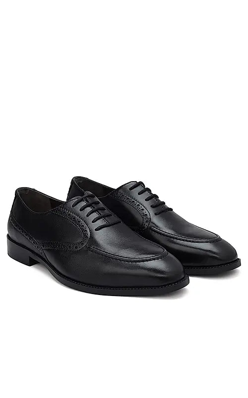 Black Leather Brogue Lace Ups