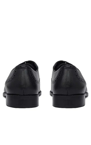 Black Leather Brogue Lace Ups