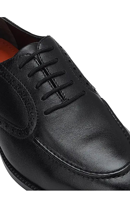 Black Leather Brogue Lace Ups