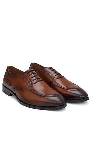 Tan Leather Brogue Lace Ups