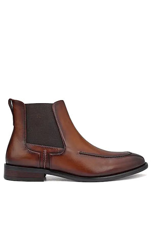 Tan Plain Leather Boots