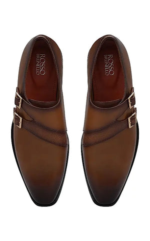 Tan Leather Monk Straps