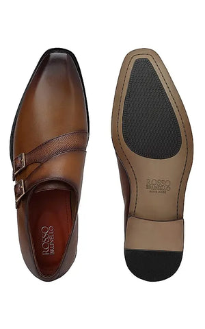 Tan Leather Monk Straps