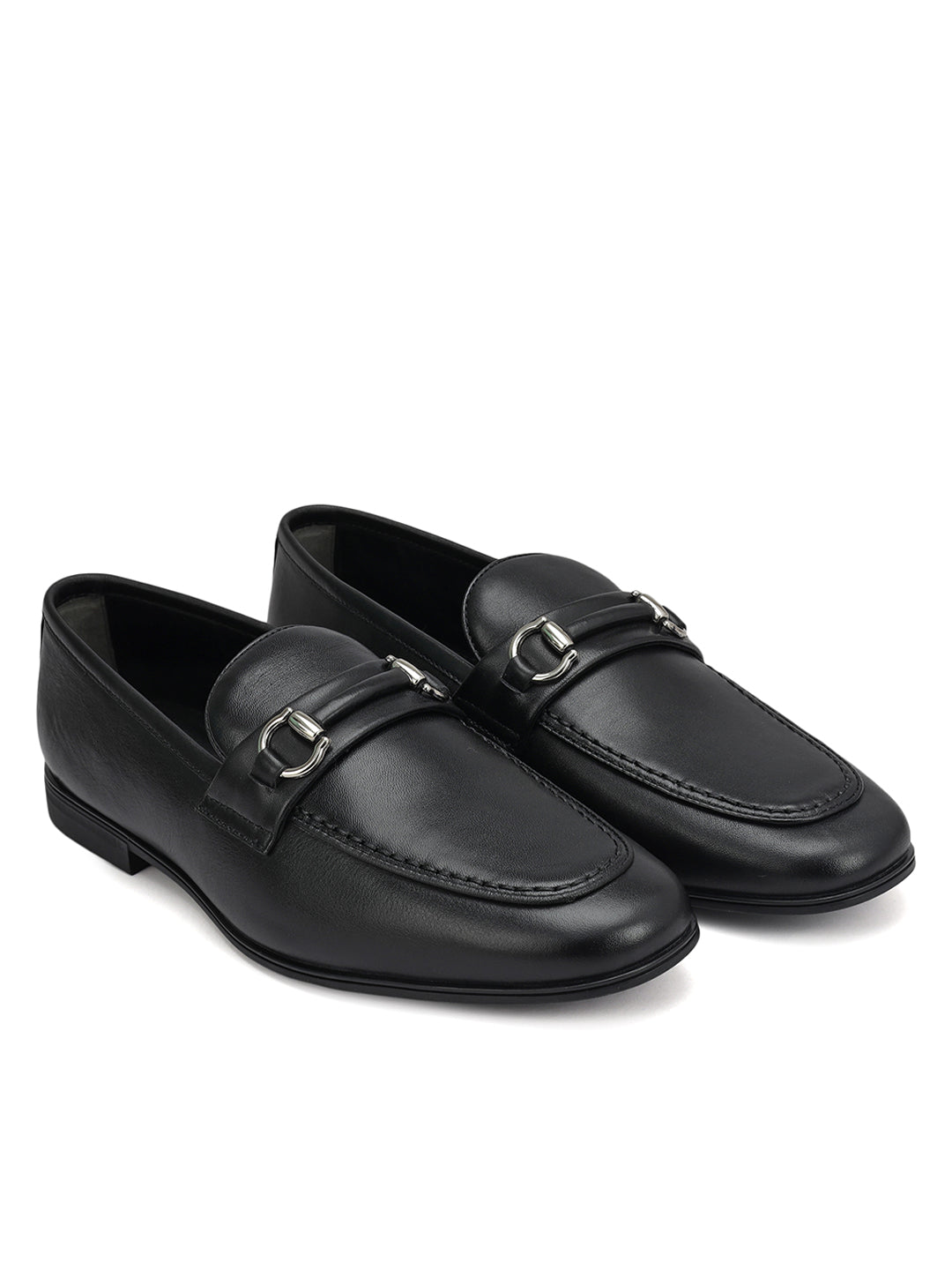 Black Loafers With Buckle