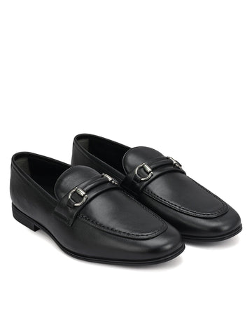 Black Loafers With Buckle