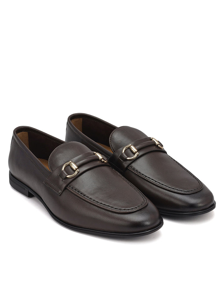 Brown Loafers With Buckle