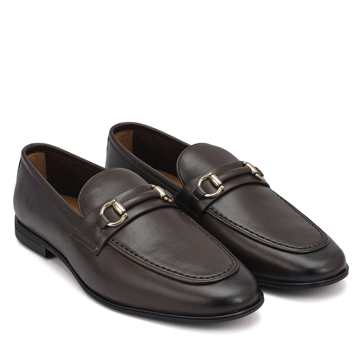 Brown Loafers With Buckle