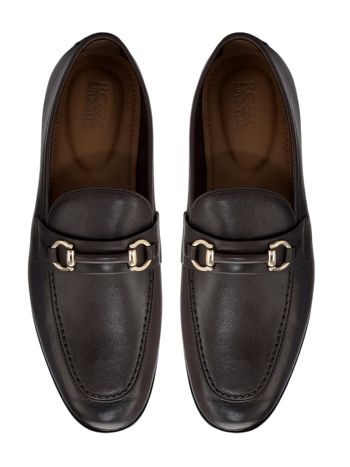 Brown Loafers With Buckle