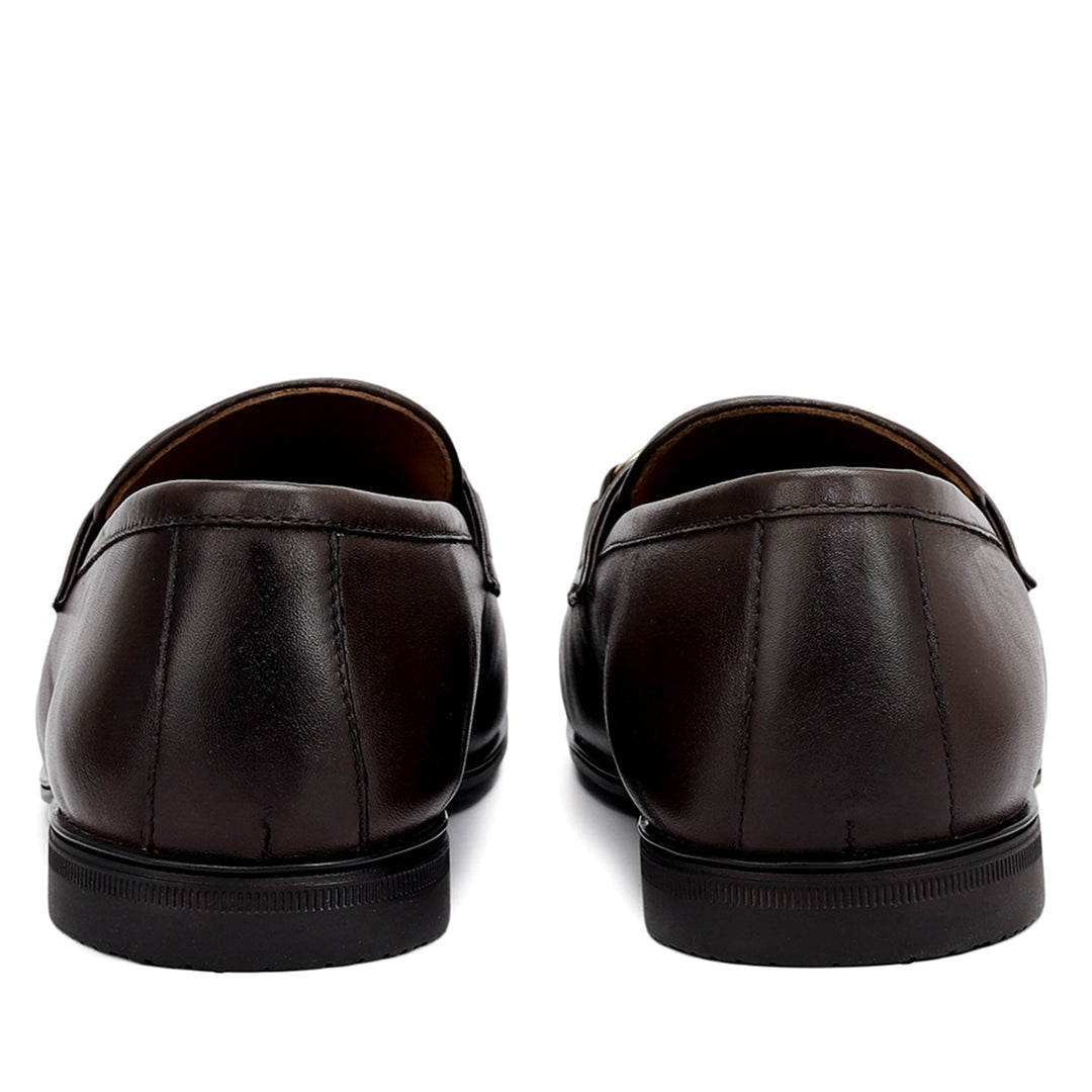 Brown Loafers With Buckle