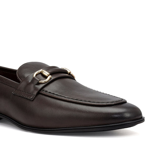 Brown Loafers With Buckle